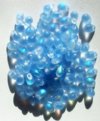 100 4x6mm Transparent Matte Light Sapphire AB Drop Beads